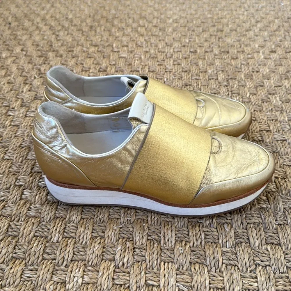 Gold Slip On Sneakers By Rag & Bone New York